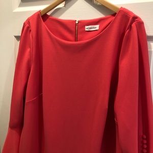 Calvin Klein Chiffon Sleeve Sheath Dress, 16w